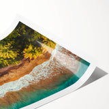 Extra large wall art featuring line art flowers with vibrant hues on a rolled print, ideal for large living room decor.