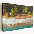 Large canvas print of a vibrant Caribbean Puerto Rico scenery, ideal for kitchen wall art.