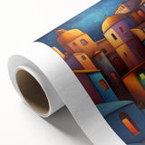 Art Deco poster of a vibrant El Salvador landscape on rolled canvas, ideal for nursery wall art.