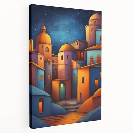 El Salvador landscape on stretched canvas, featuring lush greenery and a mountain backdrop, suitable for kitchen wall art.