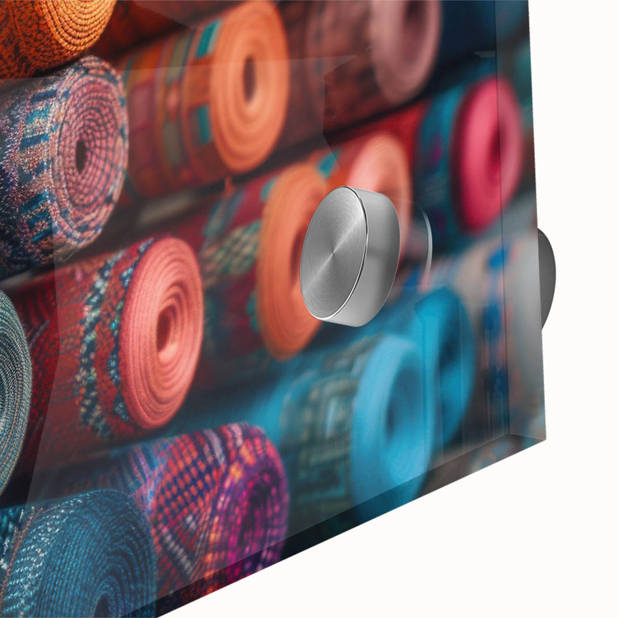Large abstract wall art featuring vibrant Central American scenery on acrylic glass.