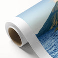 Art deco poster of a serene Nicaraguan landscape in pastel colors on rolled canvas, ideal for nursery wall art.