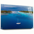 Acrylic print of a large abstract panorama depicting a vibrant Central American landscape, ideal for dining room decor.