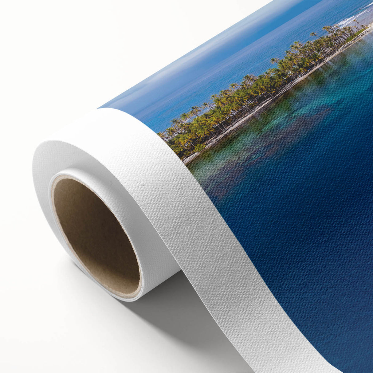 Art deco poster of Panama scenery in pastel hues on rolled canvas, suitable for nursery wall art or dining room decor.
