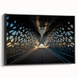 Black and white framed canvas depicting a vintage European landscape, ideal for bedroom wall art.