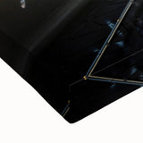 Large art of a black and white landscape painting of Belgium on stretched canvas, ideal for bedroom wall decor.