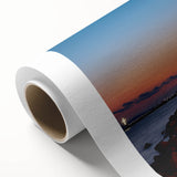 Art deco poster of a scenic Bulgarian landscape in muted earth tones on rolled canvas, ideal for nursery wall art.