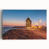 Black and white photograph of a European scenery on stretched canvas, ideal for kitchen wall art or bedroom ambiance.