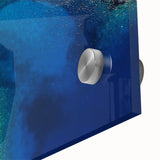 Large abstract wall art featuring a Croatian coastline in muted earth tones on acrylic glass.