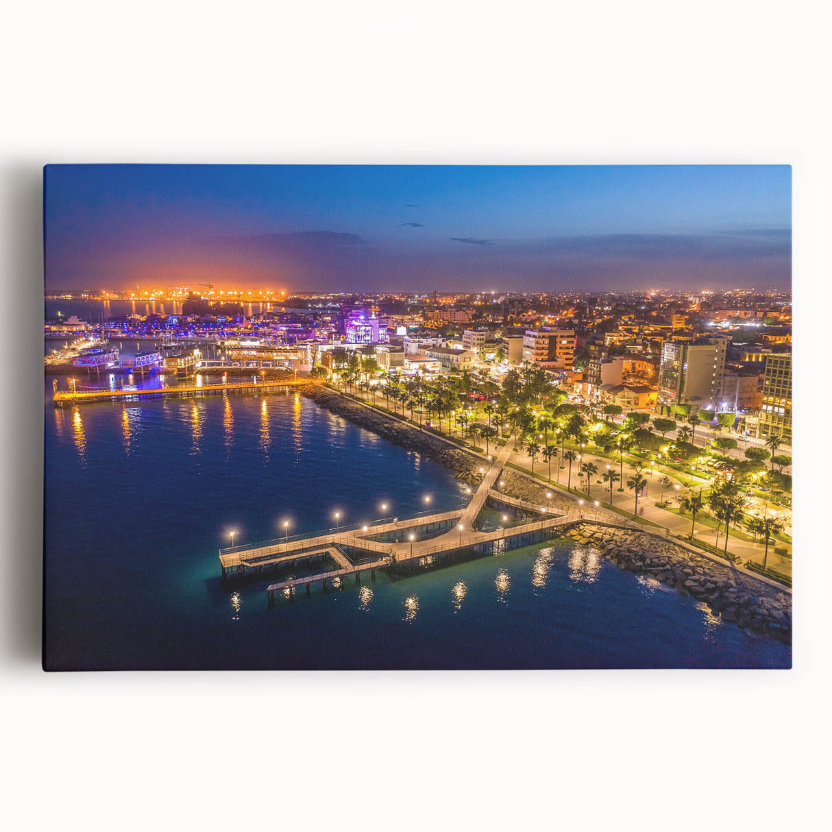 Black and white photograph of a European landscape on stretched canvas, ideal for kitchen wall art.