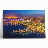 Black and white photo of a European street on large stretched canvas, suitable for kitchen wall art.