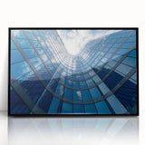 Large abstract wall art of Prague’s cityscape in muted gray and black tones on framed acrylic.