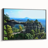 Black and white wall art of a vintage Czech Republic landscape on framed canvas, ideal for bedroom decor.