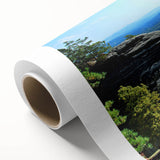 Art Deco style poster of Czech Republic scenery in muted colors on rolled canvas, ideal for nursery wall art.