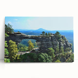 Black and white photograph of a European cityscape on stretched canvas, suitable for kitchen wall art.