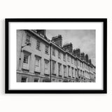 Colorful abstract art print of a European scenery in Bath, featuring vibrant hues on a textured, extra large canvas.