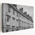 Large canvas print of a European cityscape in muted earth tones, suitable for kitchen wall art.