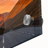 Large abstract wall art depicting the Cumbria landscape in England on acrylic glass, with muted earth tones.