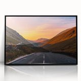 Large abstract wall art depicting a serene Cumbrian landscape in muted earth tones on a framed acrylic.