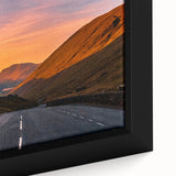 Extra large framed canvas featuring a textured black wall art scene of Cumbria, England, with colorful accents.