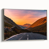 Landscape art painting of Cumbria, England on a framed canvas, featuring colorful art in vintage poster style.