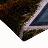 Large art featuring a black and white landscape painting of Cumbria, England on stretched canvas.