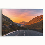 Black and white photograph of Cumbria landscape on stretched canvas, ideal for kitchen wall art.