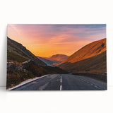 Black and white photograph of Cumbria landscape on large stretched canvas, ideal for kitchen wall art.