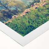 Art deco poster of a European Estonian scenery in muted earth tones on rolled canvas, suitable for dining room decor.