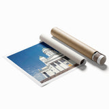 Extra large rolled print of a serene Finnish landscape with lush floral elements, ideal for classy bathroom wall art.