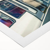 Art deco poster of Lyon scenery in muted earth tones on rolled canvas, suitable for dining room decor.