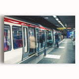 Black and white photo of Lyon on stretched canvas, suitable as large kitchen wall art or for bedroom ambiance.