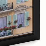 Extra large framed canvas featuring a textured depiction of the Nice, France skyline in vibrant, colorful art tones.