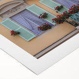 Art deco poster of Nice, France in muted earth tones on rolled canvas, suitable for dining room wall art.