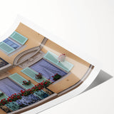 Extra large wall art featuring line art flowers in muted tones on a rolled print, ideal for large living room decor.