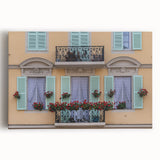 Black and white stretched canvas of Nice, France scenery, ideal for kitchen wall art or bedroom.