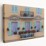 Scenic view of Nice, France on stretched canvas, featuring soft pastel colors, ideal for kitchen wall art.