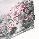 Large abstract depiction of Paris in muted blue and gray tones on acrylic glass, suitable for dining room art.