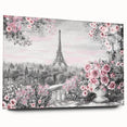 Acrylic print of Paris scenery with muted earth tones, ideal for dining room art.