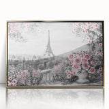 Art Deco style poster of Paris skyline in gold and black tones on acrylic, ideal for modern art wall decor.