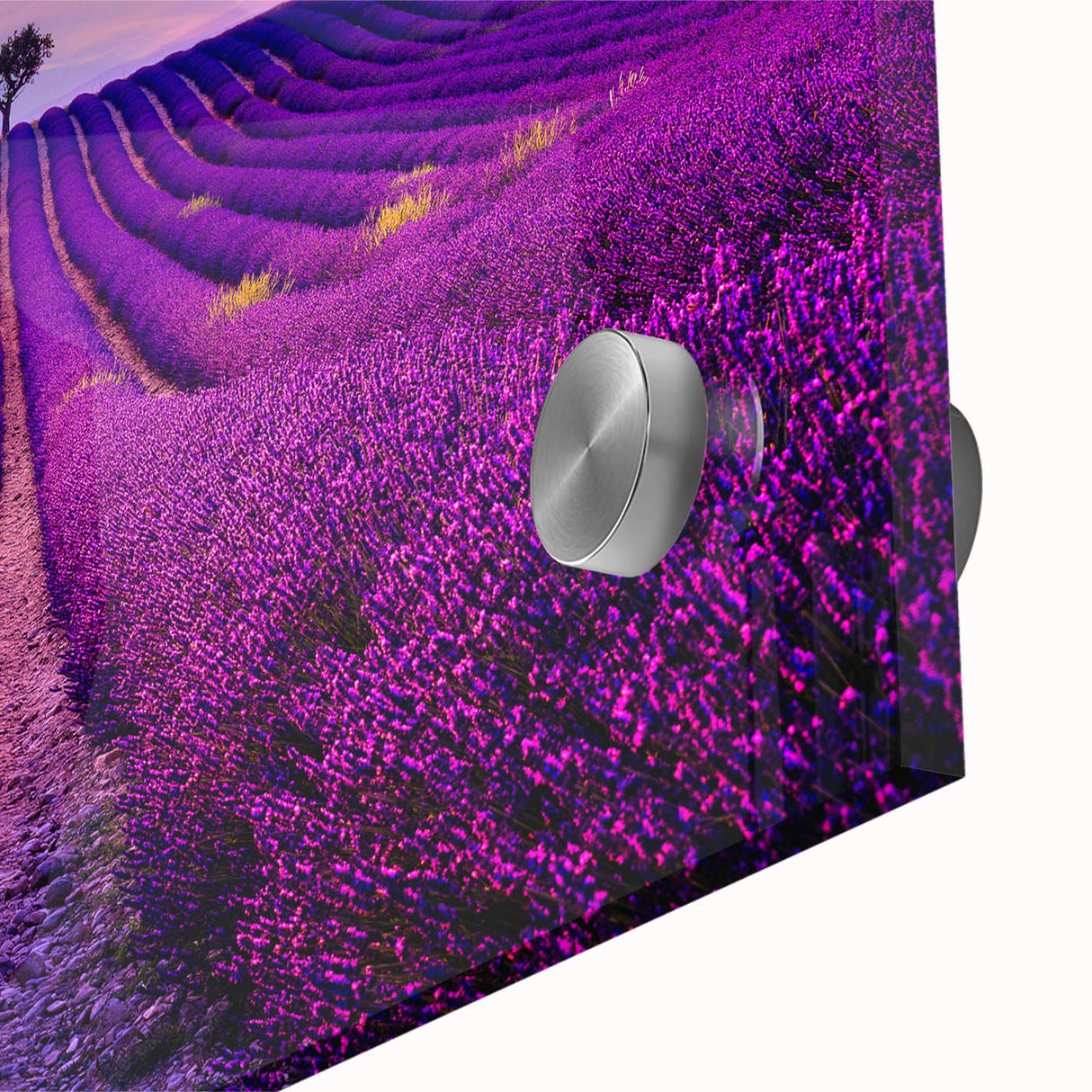 Large abstract wall art depicting the Provence scenery in mid-century modernist style, ideal for dining room art.