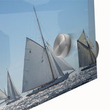 Large abstract wall art depicting a vibrant French southern landscape on acrylic glass, ideal for dining room ambiance.