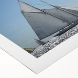 Art deco poster featuring a South France scenery in muted earth tones on rolled canvas.