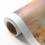 Art deco poster of Crete, Greece scenery in pastel shades on rolled canvas, ideal for nursery wall art.