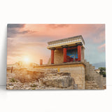 Black and white photograph of Crete landscape on large stretched canvas, suitable for kitchen wall art.