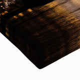 Black and white landscape art painting of a European city on stretched canvas, suited for bedroom wall decor.