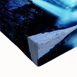 Large art of a black and white Icelandic landscape on stretched canvas, suitable for bedroom wall decor.