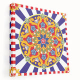 Large canvas print of a Sicilian landscape in muted earth tones, ideal for kitchen wall art.