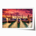 Venice canal scene in muted watercolor, extra large rolled print, suitable for art wall dining room.