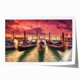 Venice canal scene in muted watercolor, extra large rolled print, suitable for art wall dining room.